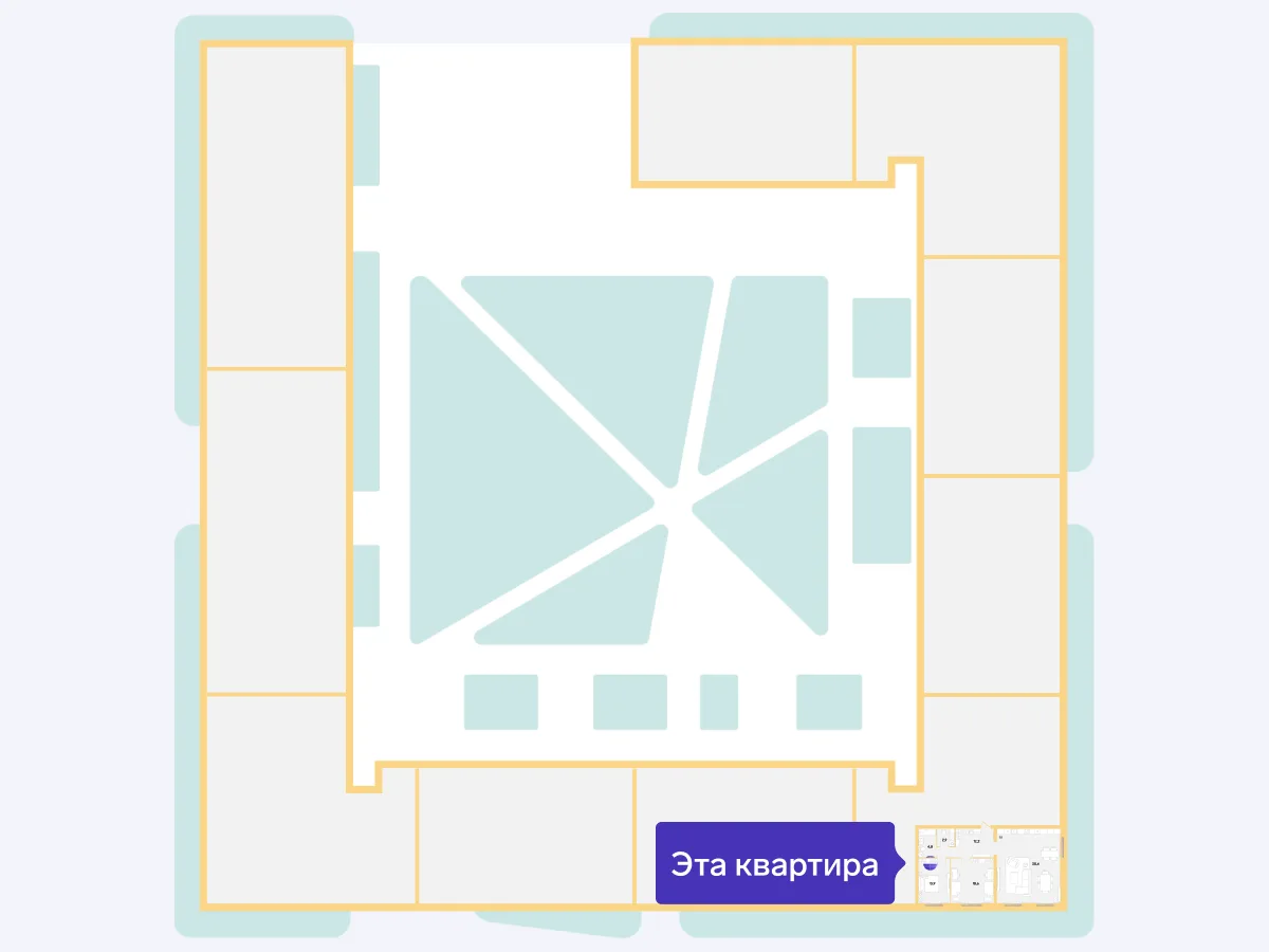 Планировка: Евро 3-комнатная · 99,1 м²
