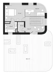 Планировка: евро-пятёшка 266,6 м² - ЖК Челюскинцев, 5