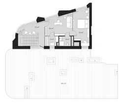 Планировка: евро-четырёшка 274,6 м² — ЖК Челюскинцев 5